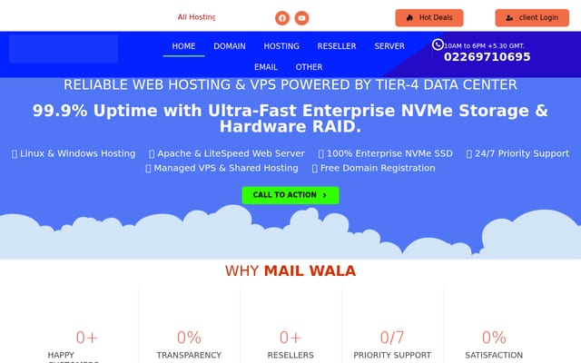 Screenshot of mailwala.in