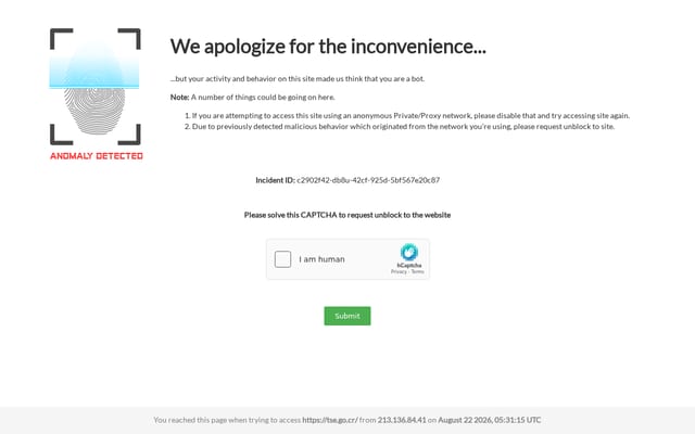 Screenshot of tse.go.cr