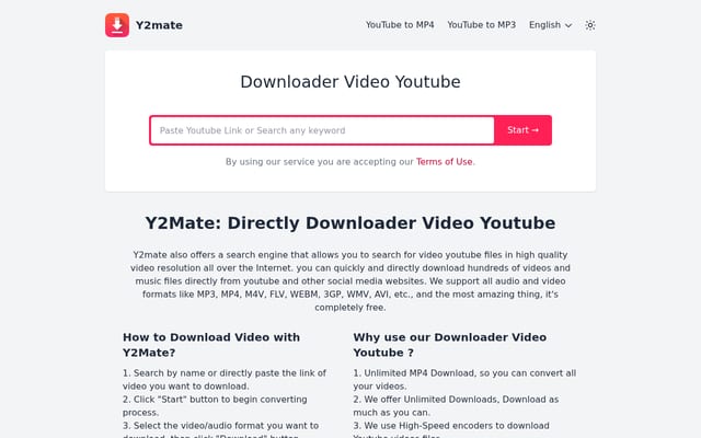Screenshot of www-y2mate.cc