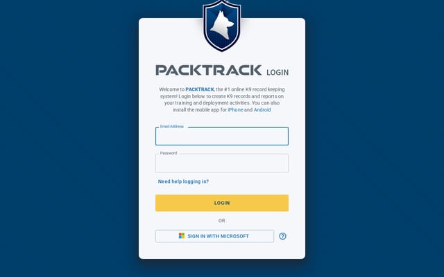 Screenshot of mypacktrack.com