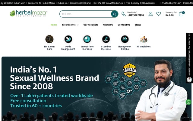 Screenshot of herbalmaza.com