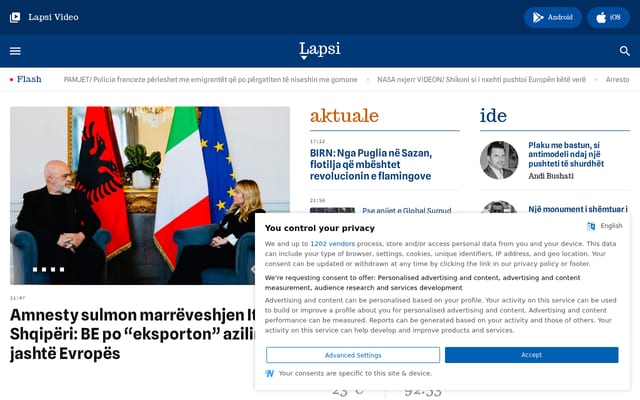 Screenshot of lapsi.al