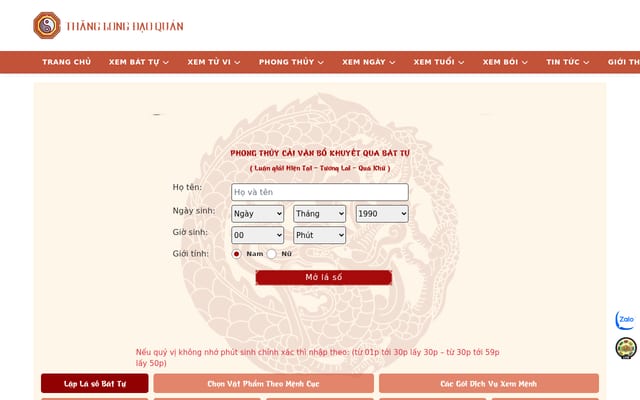 Screenshot of thanglongdaoquan.vn