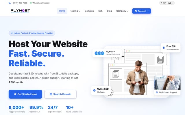 Screenshot of flyhost.in