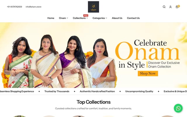 Screenshot of aham.store