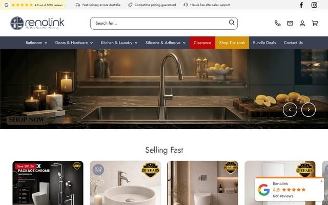 Screenshot of renolink.com.au
