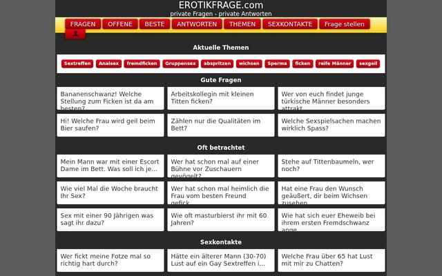 Screenshot of erotikfrage.com