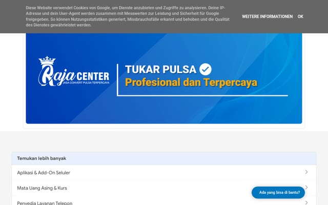Screenshot of rajacenter.id