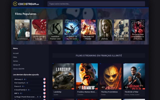 Screenshot of cocostream.rip