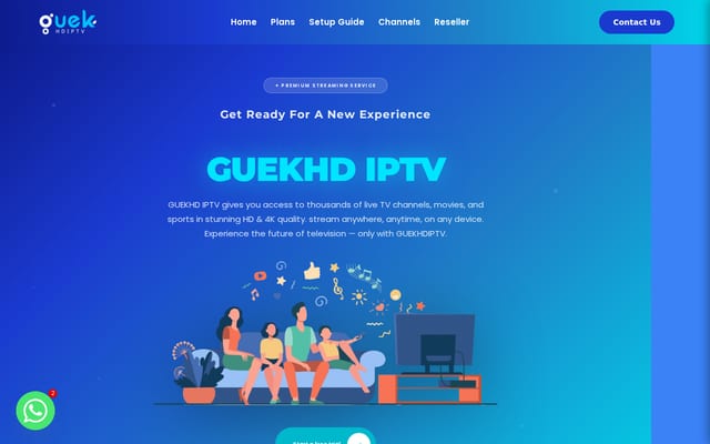 Screenshot of guekhdiptv.com