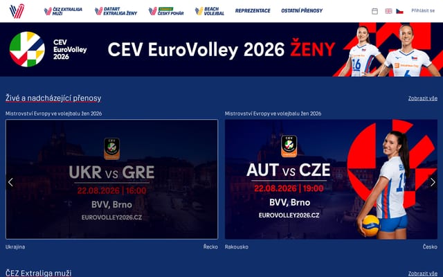 Screenshot of volej.tv