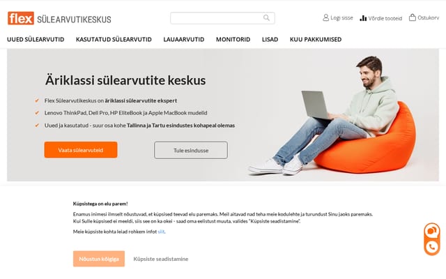 Screenshot of flex.ee