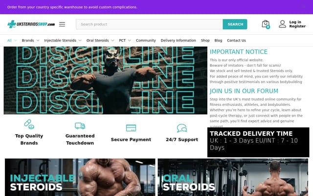 Screenshot of uksteroidsshop.com