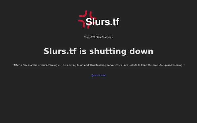 Screenshot of slurs.tf