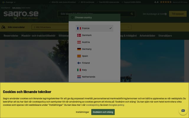 Screenshot of sagro.se