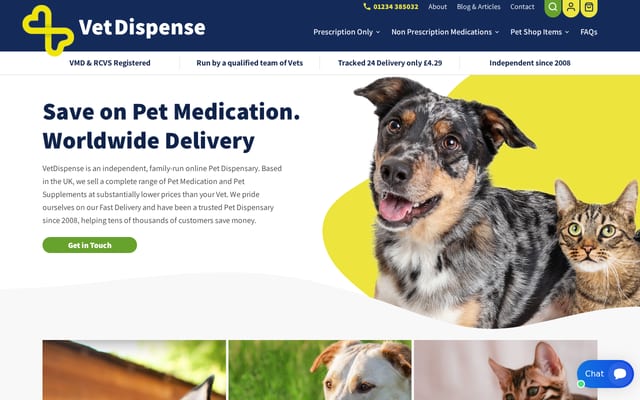 Screenshot of vetdispense.co.uk