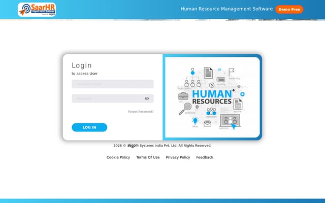 Screenshot of saarhr.com