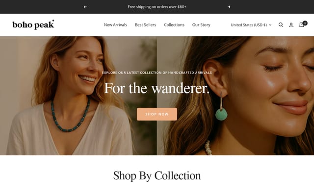 Screenshot of bohopeak.com