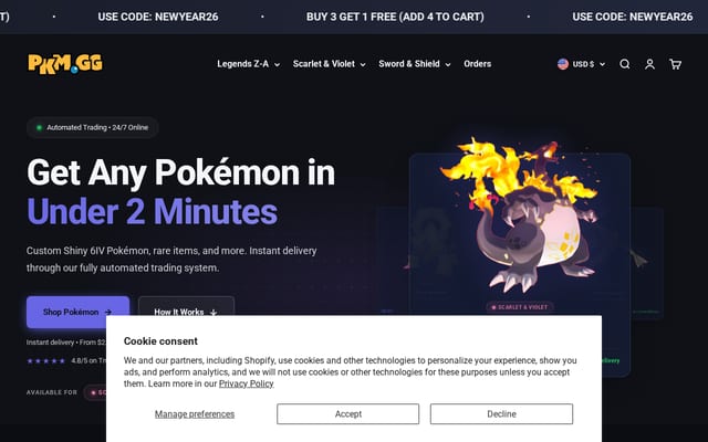 Screenshot of pkm.gg