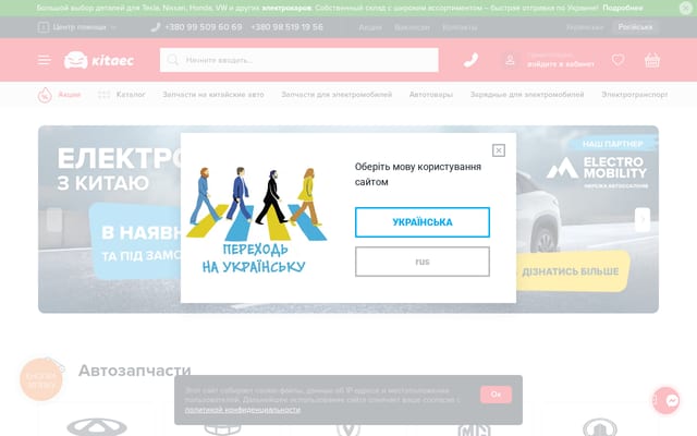 Screenshot of kitaec.ua