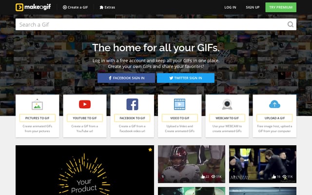 Screenshot of makeagif.com