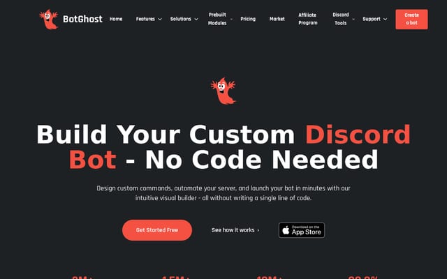 Screenshot of botghost.com