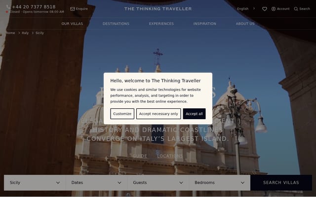 Screenshot of thinksicily.com