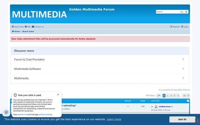 Screenshot of golden-forum.com