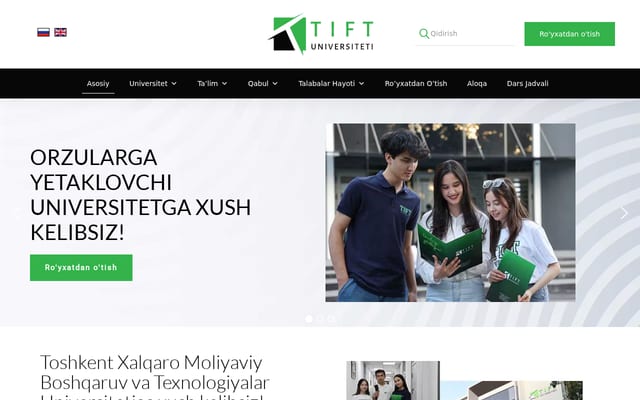 Screenshot of tift.uz