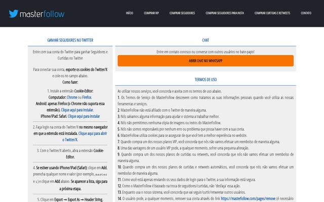 Screenshot of masterfollow.com