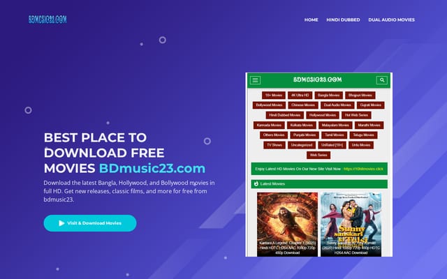 Screenshot of bdmusic23.com
