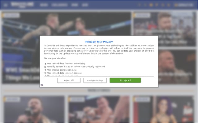 Screenshot of wrestlinginc.com
