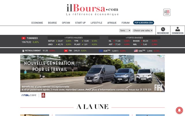 Screenshot of ilboursa.com