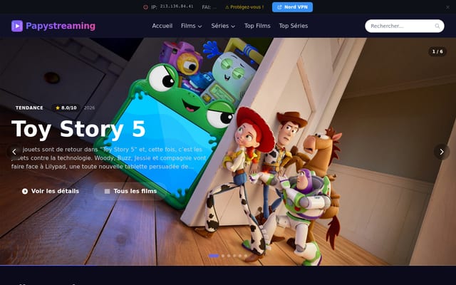 Screenshot of papystreaming.one