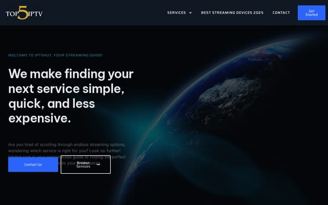 Screenshot of iptvhut.com