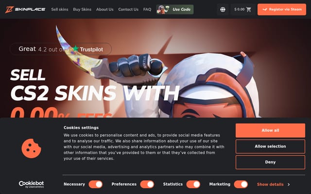 Screenshot of skin.place