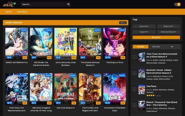 Screenshot of gogoanime.fi