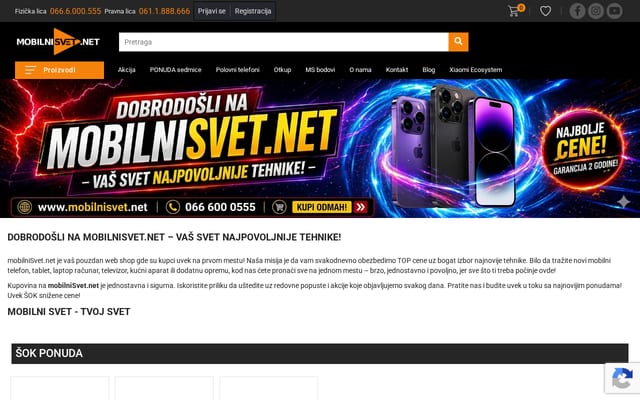 Screenshot of mobilnisvet.net