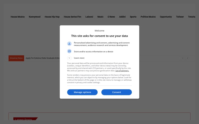 Screenshot of hausaloaded.com