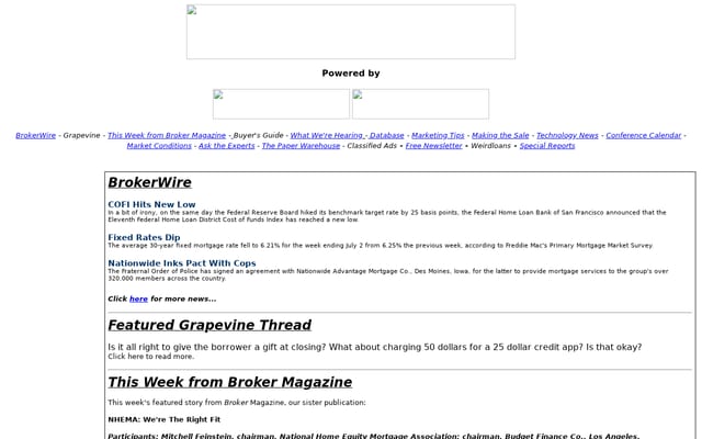 Screenshot of brokeruniverse.com