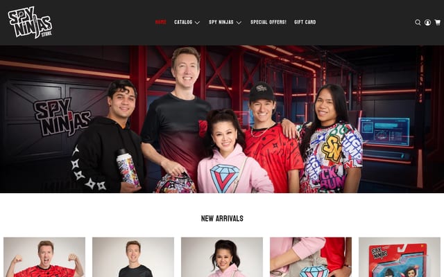 Screenshot of spyninjasstore.com
