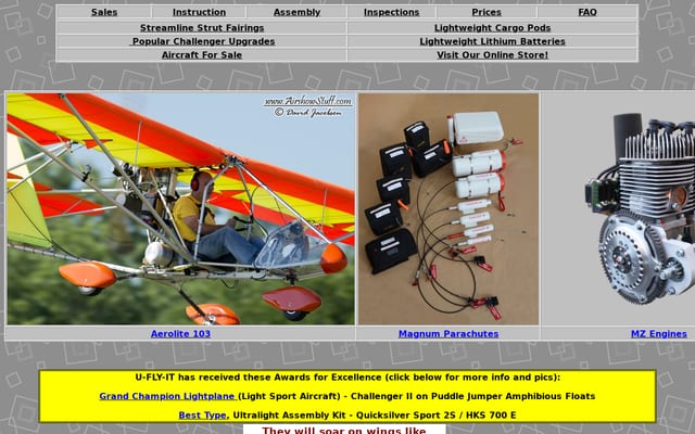 Screenshot of uflyit.com