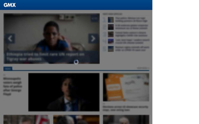 Screenshot of gmx.com
