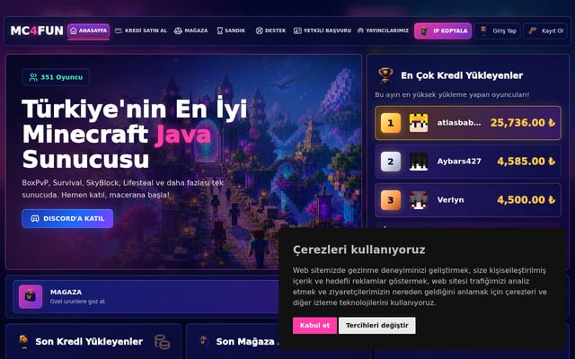 Screenshot of mc4fun.net
