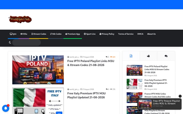 Screenshot of world-iptv.club