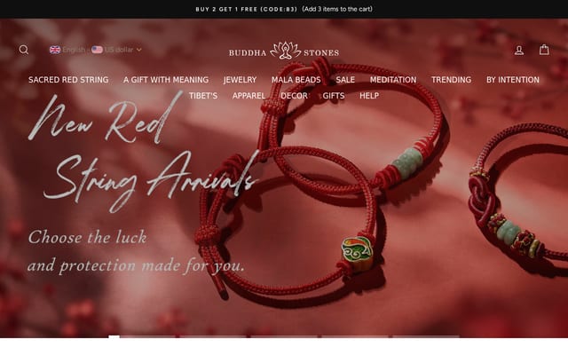 Screenshot of buddhastoneshop.com