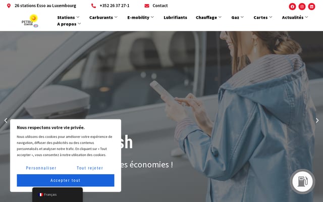 Screenshot of petro-center.lu