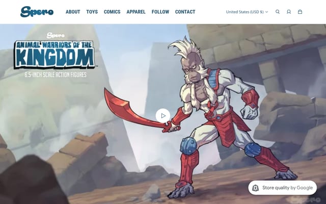 Screenshot of sperotoys.com