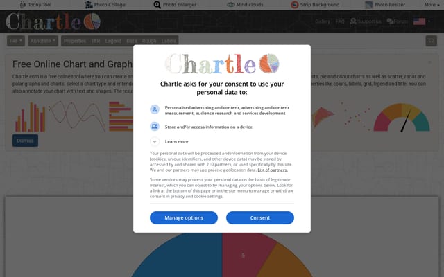 Screenshot of chartle.com