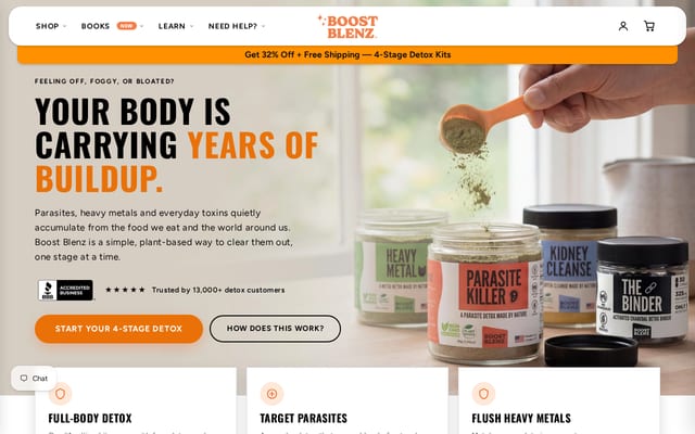 Screenshot of boostblenz.com